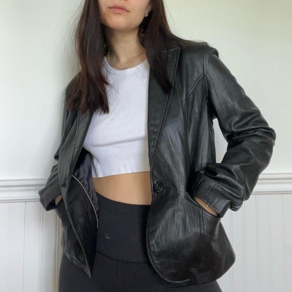 DANIER 100% genuine leather blazer jacket - Picture 2 of 6